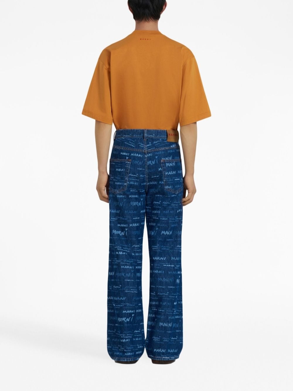 logo-print straight-leg jeans - 4