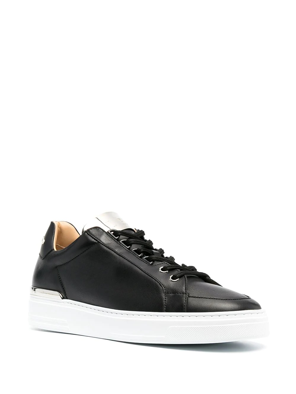 tonal leather trainers - 2