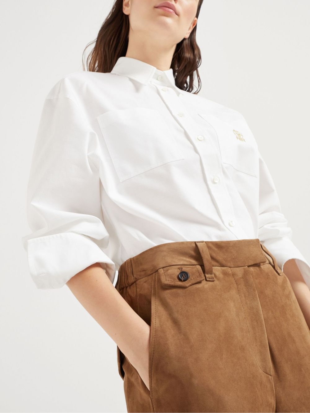cropped chino trousers - 5