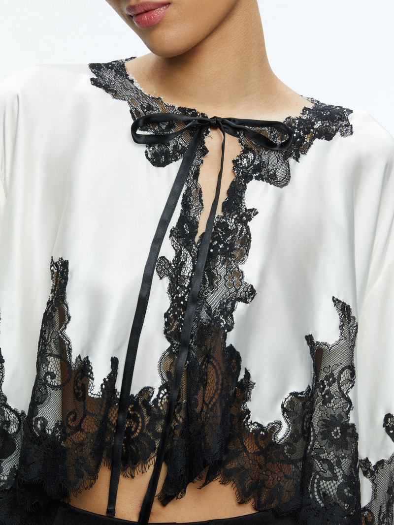 LOREE LACE TIE FRONT CROPPED JACKET 5