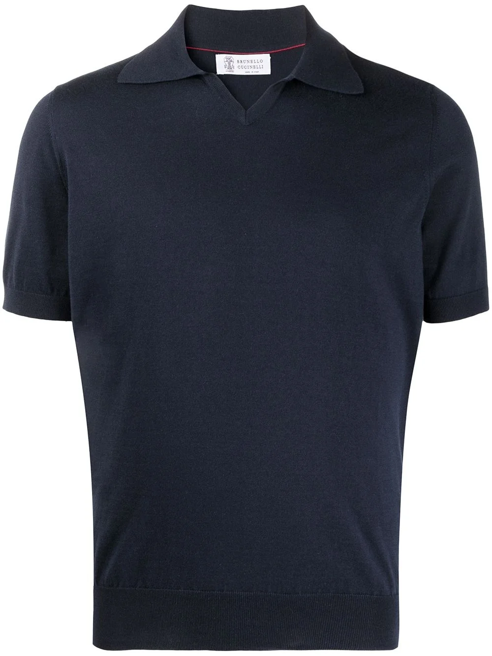 rib-trimmed cotton polo shirt - 1
