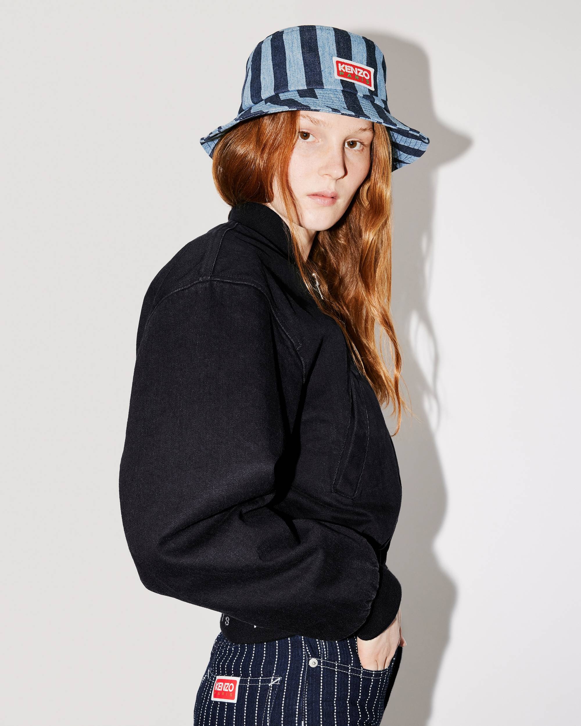 'KENZO Dazzle Stripe' denim bucket hat - 4