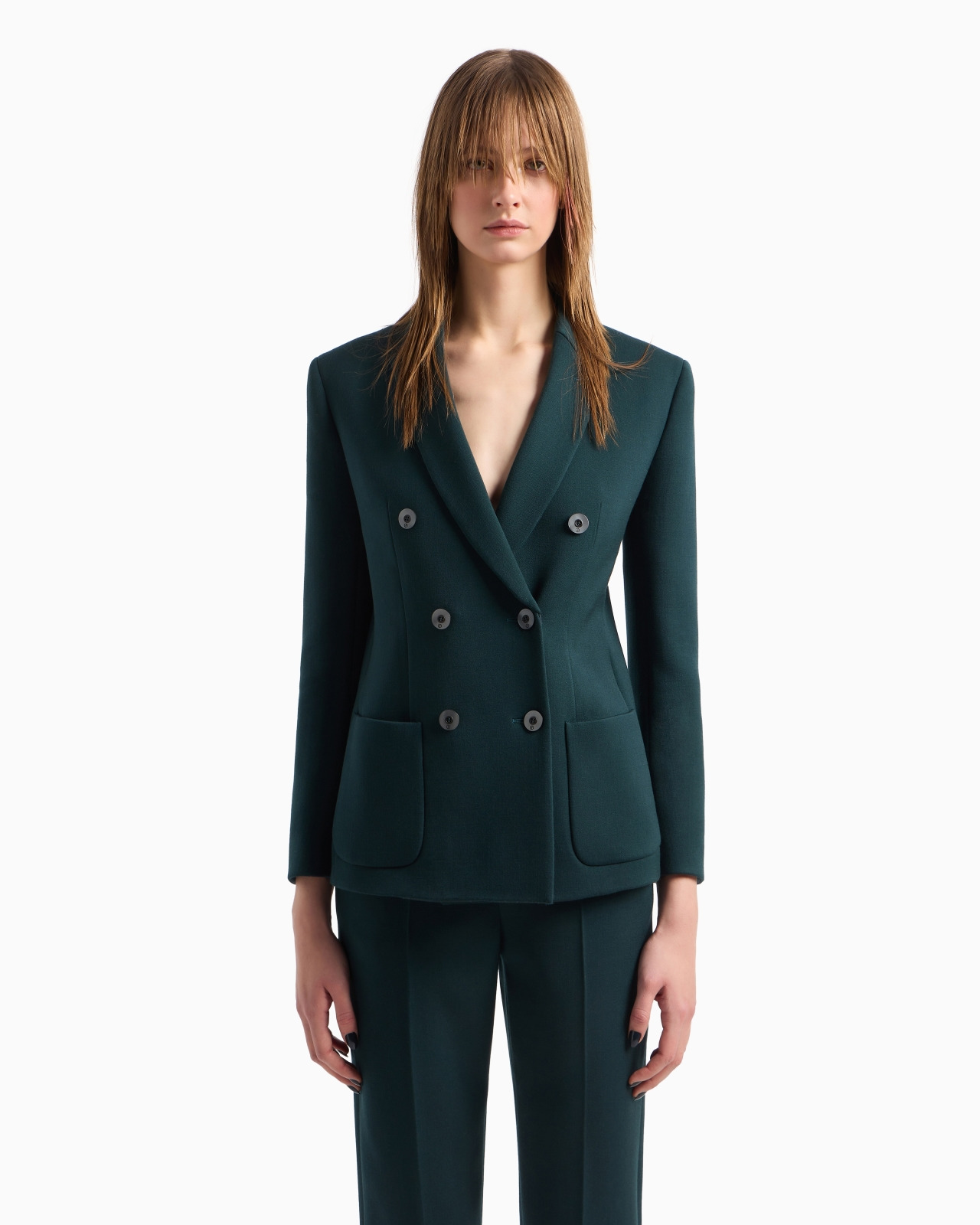 Double-breasted jacket in stretch double-sided wool - 2