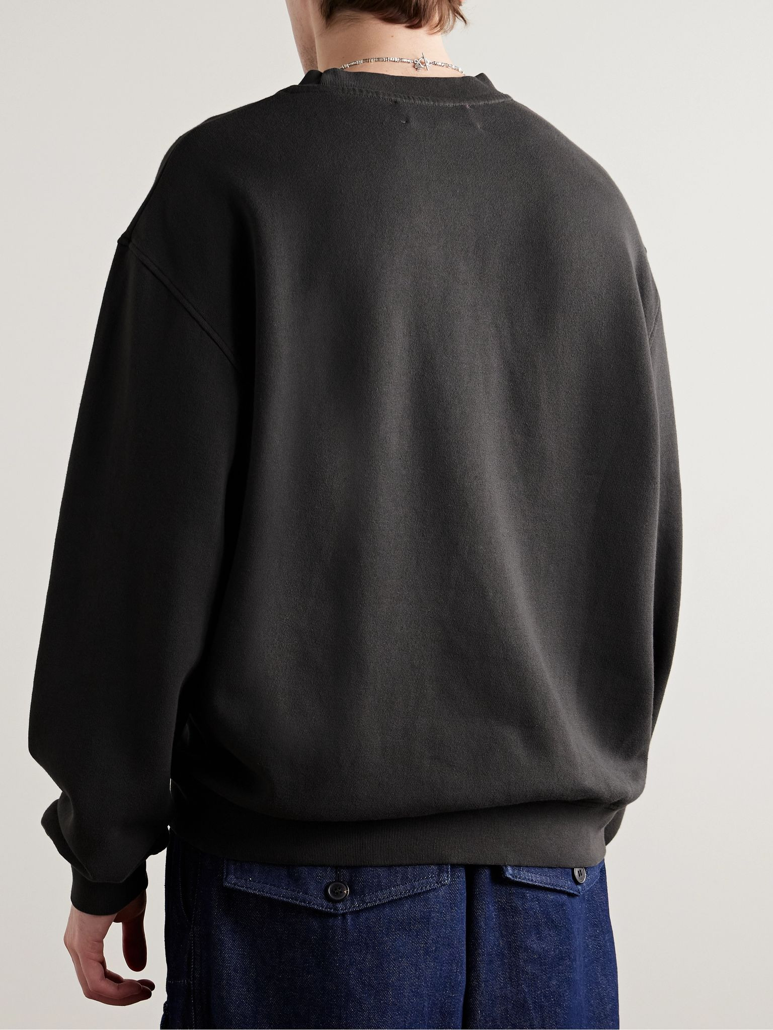 Daily Crew Cotton and Cashmere-Blend Jersey Sweatshirt Dark gray - 3