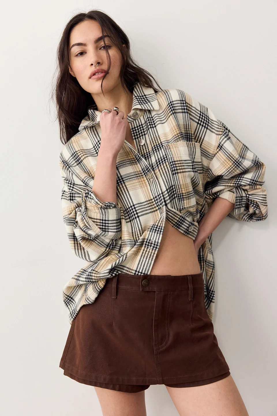 We The Free Gallivanting Vegan Suede Peekaboo Skort - 1
