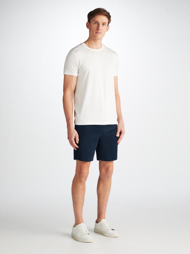 Men's Towelling Shorts Isaac Terry Cotton Navy - 2