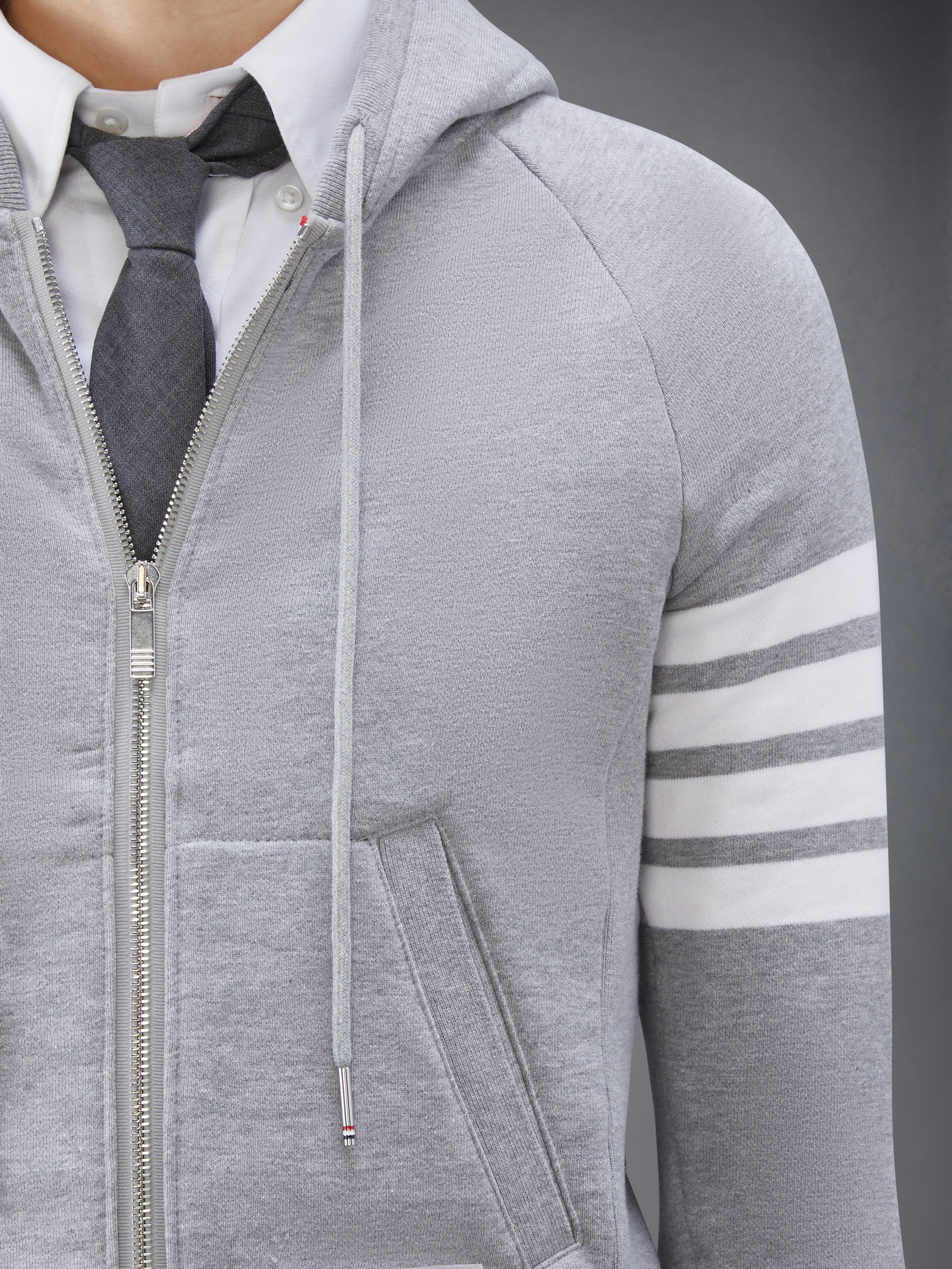 4-Bar zip-up hoodie - 6