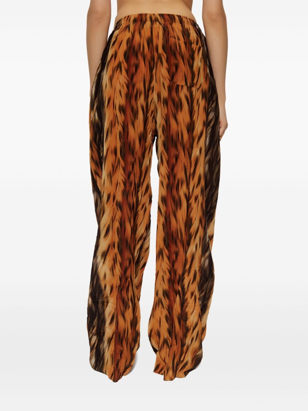 printed straight trousers - 4