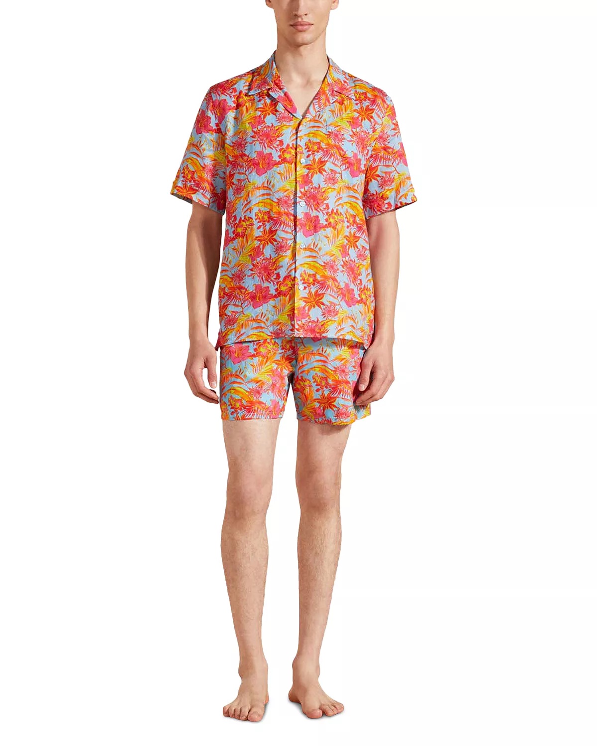 Charli Tahiti Flowers Print Linen Camp Shirt - 2