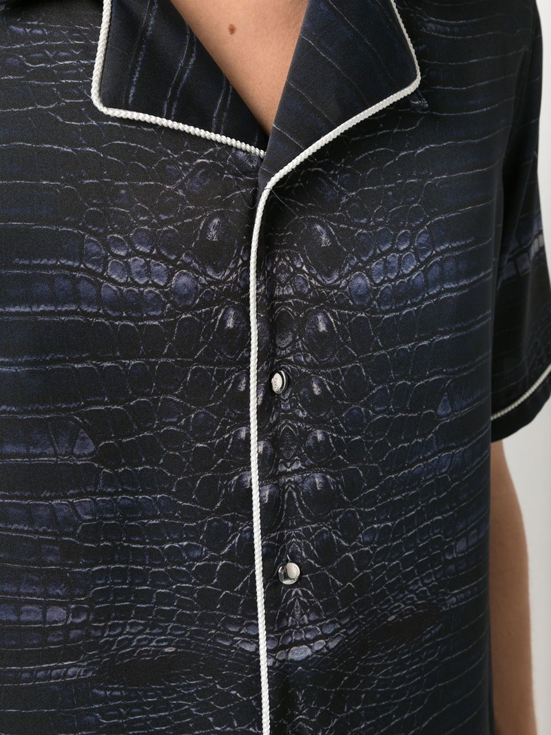 snakeskin-print short-sleeve shirt 5
