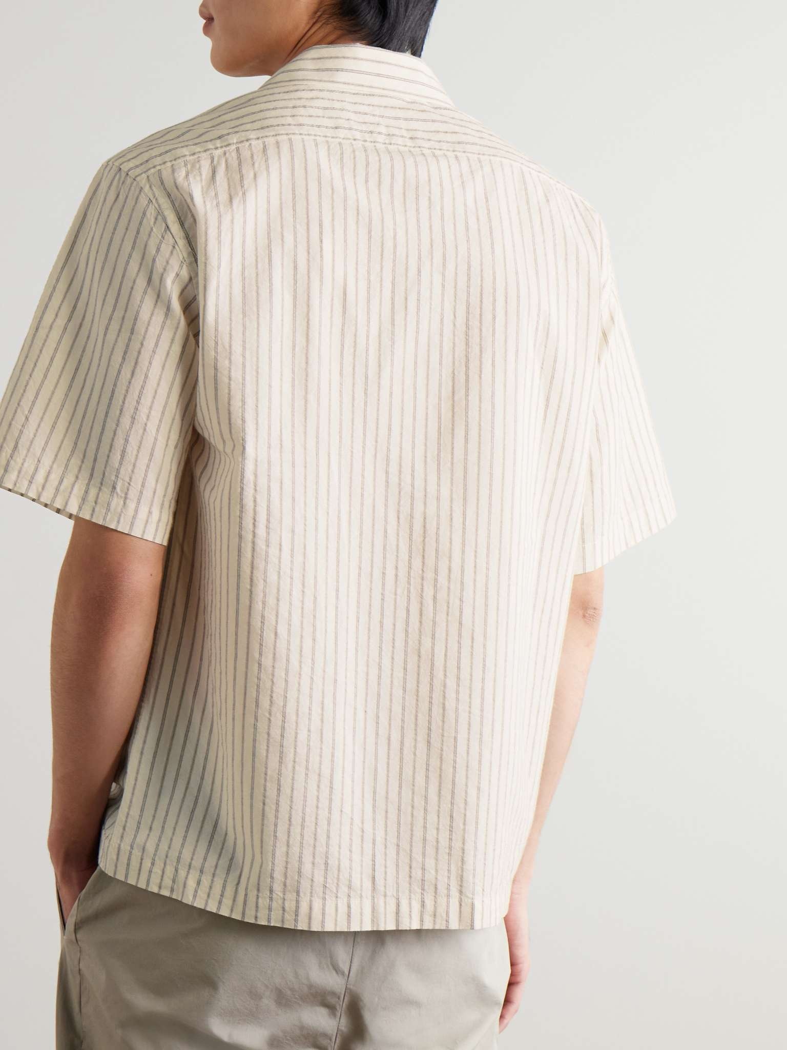 Solana Camp-Collar Striped Cotton Shirt - 3