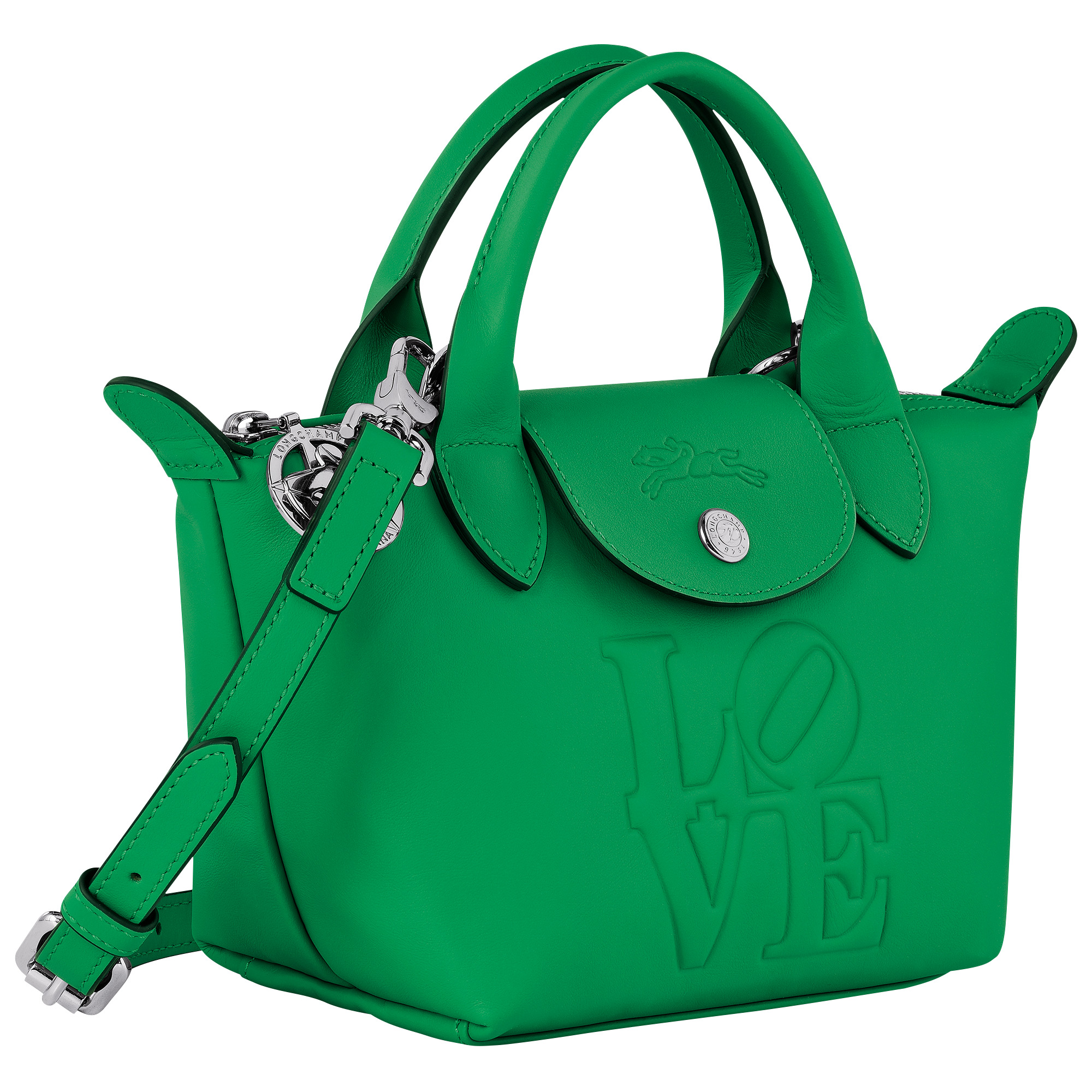 Longchamp x Robert Indiana XS Handbag Green - Leather - 3
