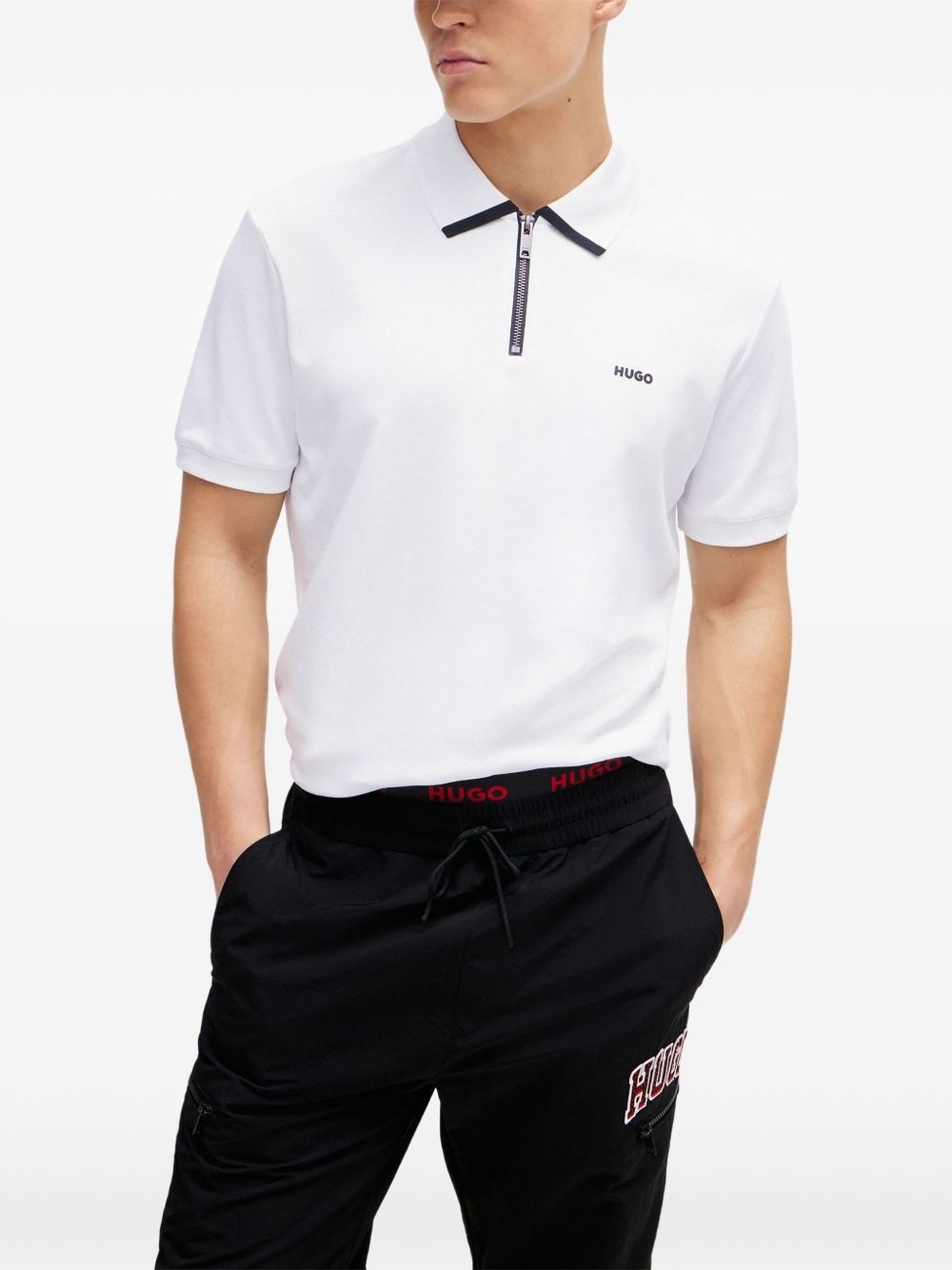 zip-up polo shirt - 3