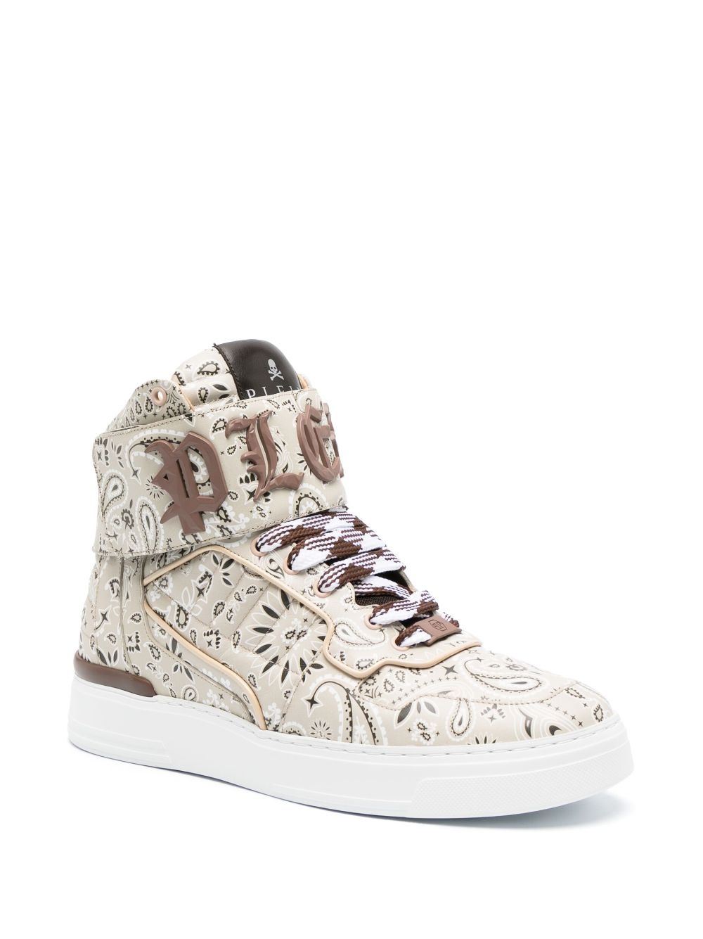 paisley-print hi-top sneakers - 2