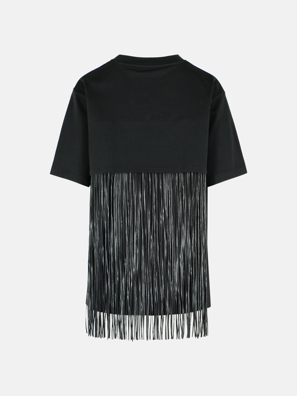 'TEATINO' BLACK COTTON T-SHIRT - 3
