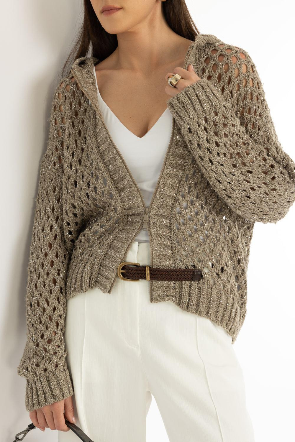 Sparkling Zip Cardigan - 3