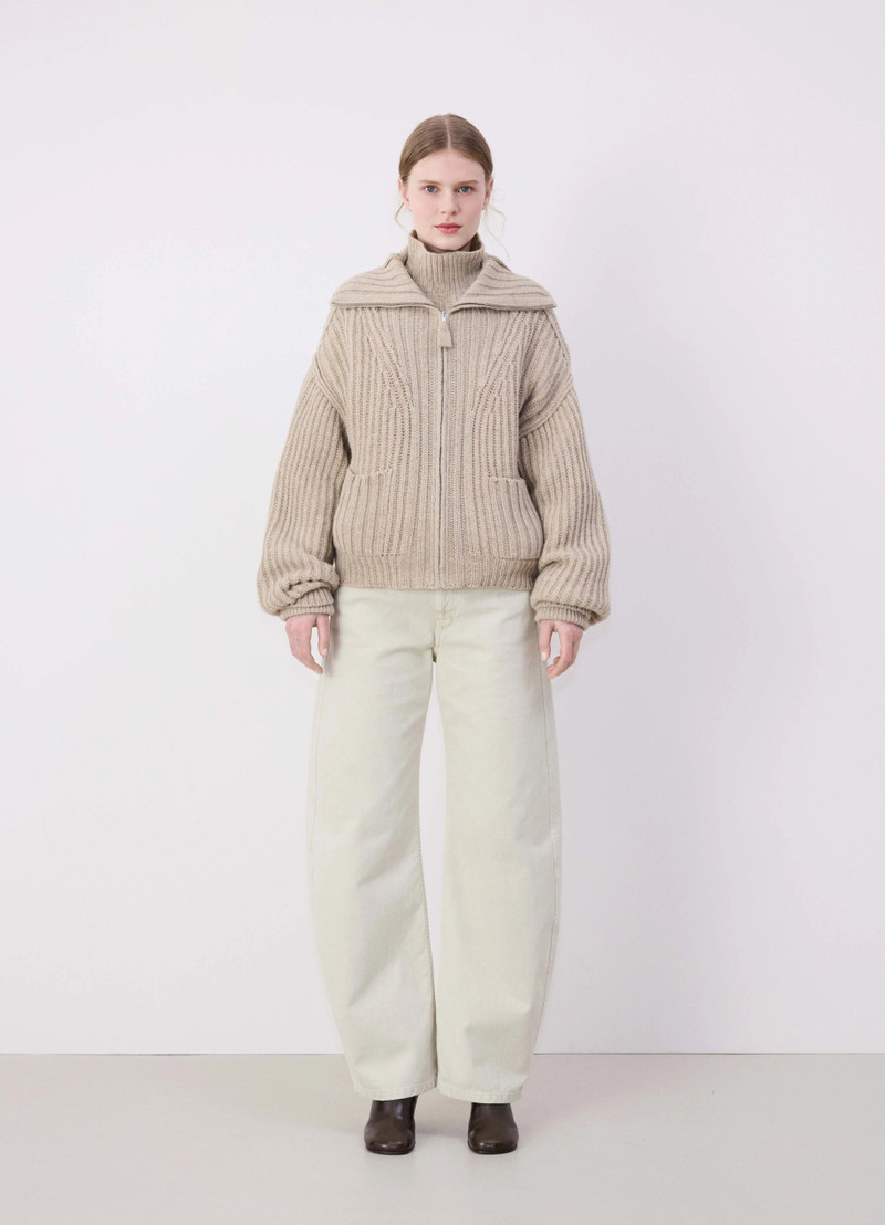 Lemaire TRUCKER COLLAR ZIPPED CARDIGAN outlook