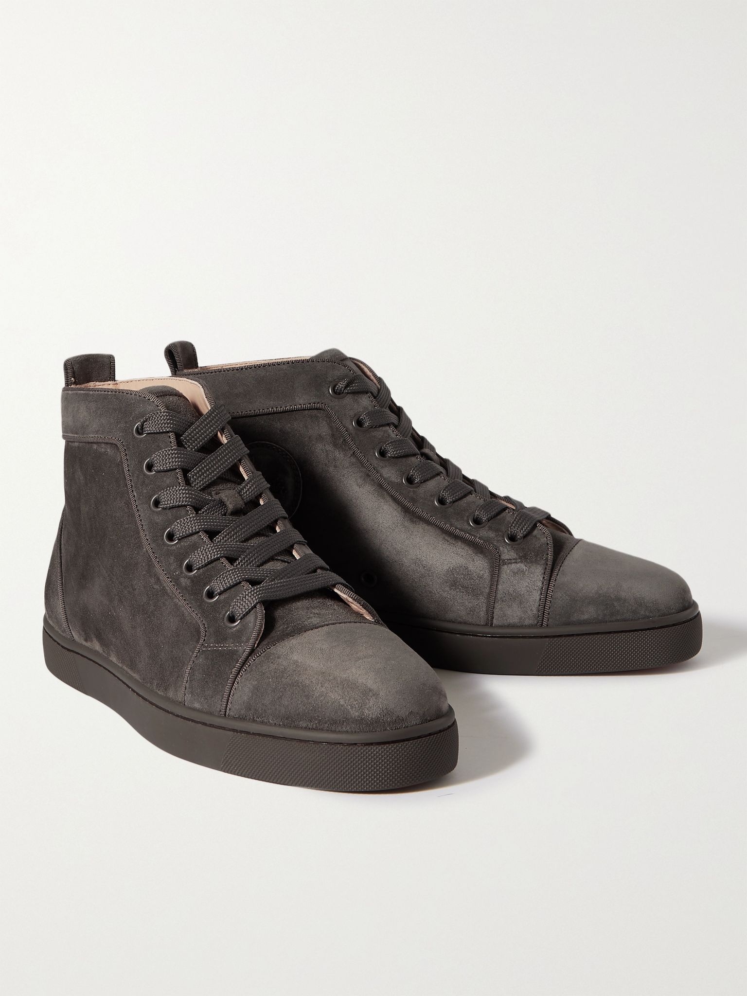 Louis Orlato Grosgrain-Trimmed Suede High-Top Sneakers - 4