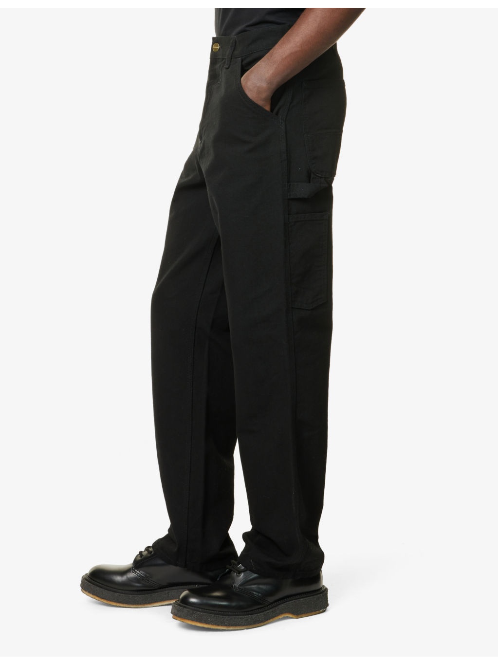 Brand-Patch Straight-Leg Regular-Fit Cotton-Canvas Trousers - 3