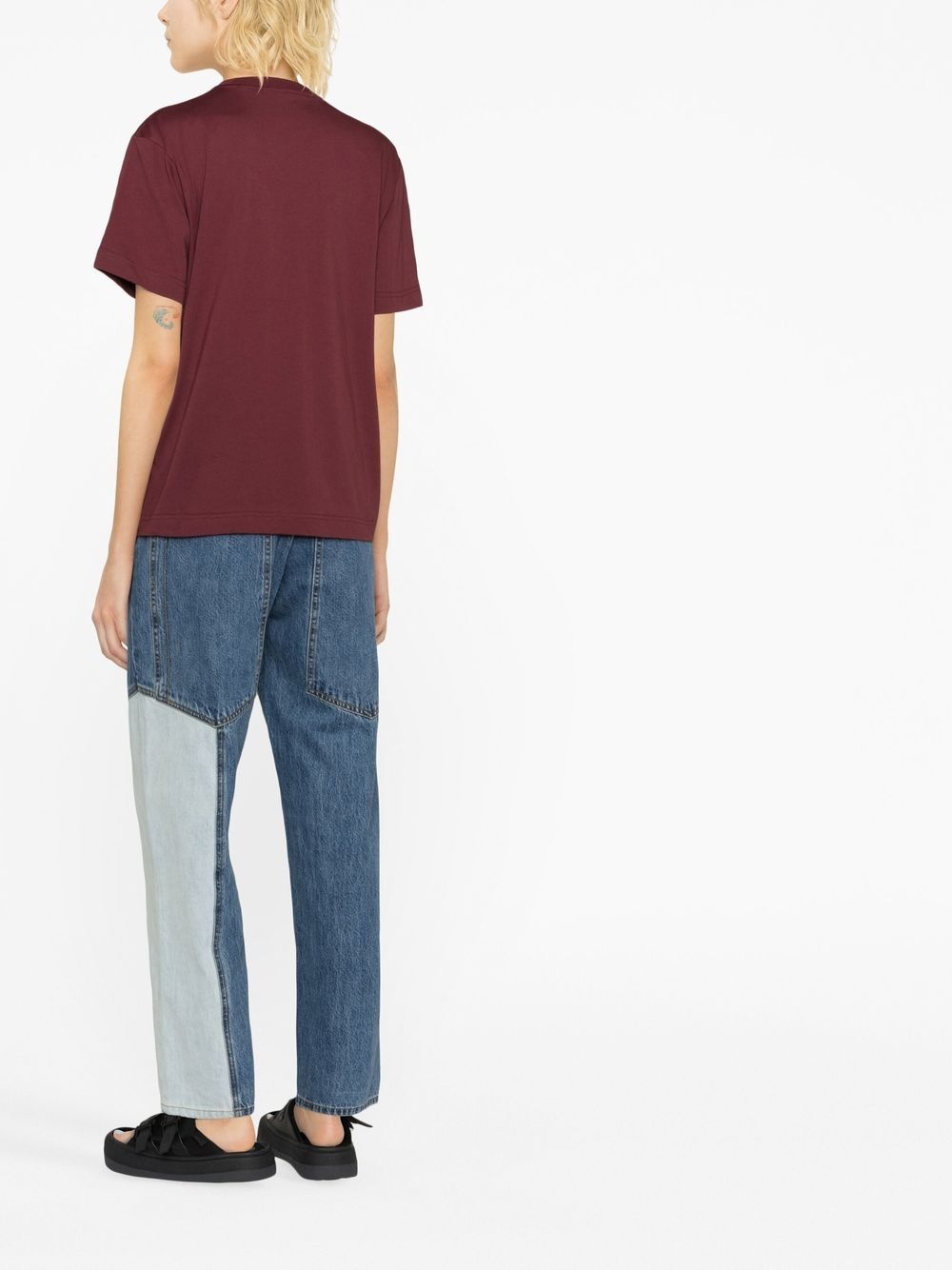 logo-embroidered cotton T-shirt - 4