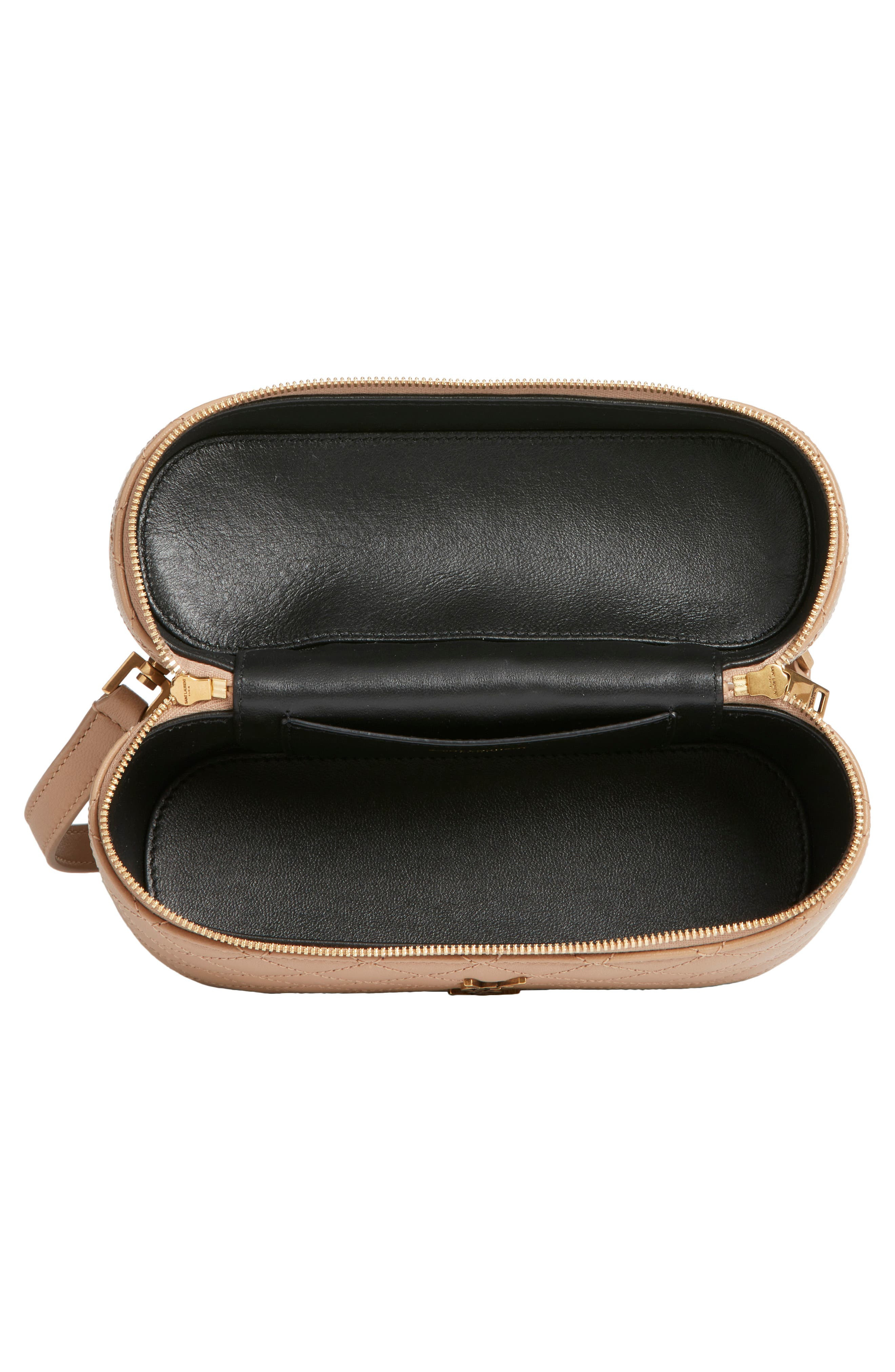 Saint Laurent Mini Gaby Quilted Leather Vanity Case in Dark Toffee at Nordstrom - 3