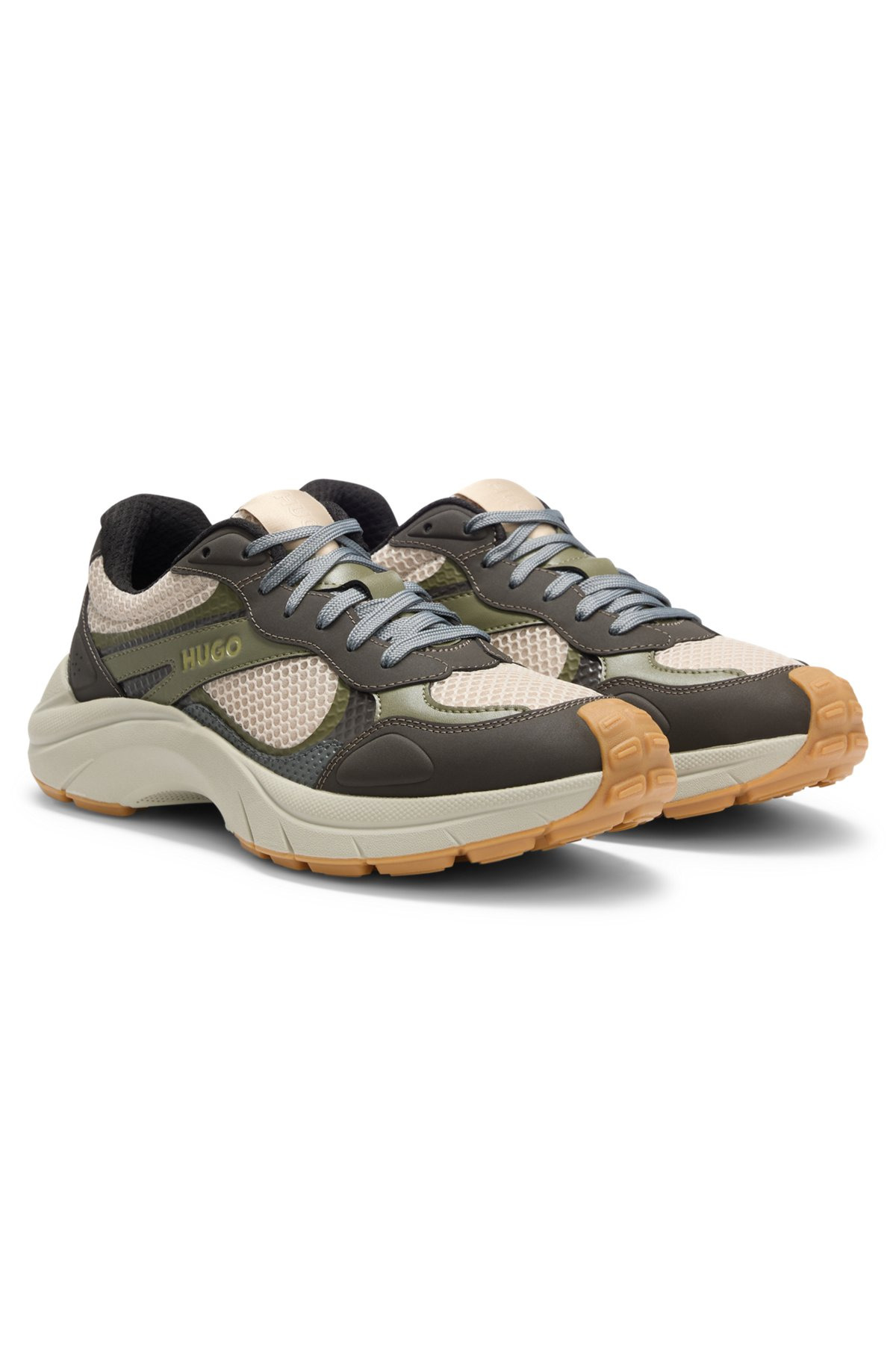 TRAINERS WITH MESH AND FAUX LEATHER - 2
