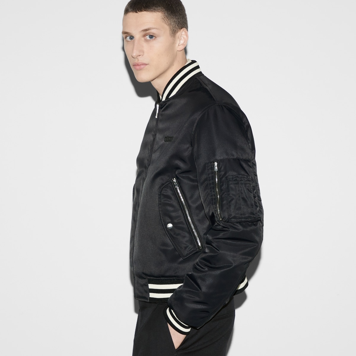 GUCCI Reversible nylon bomber jacket | REVERSIBLE