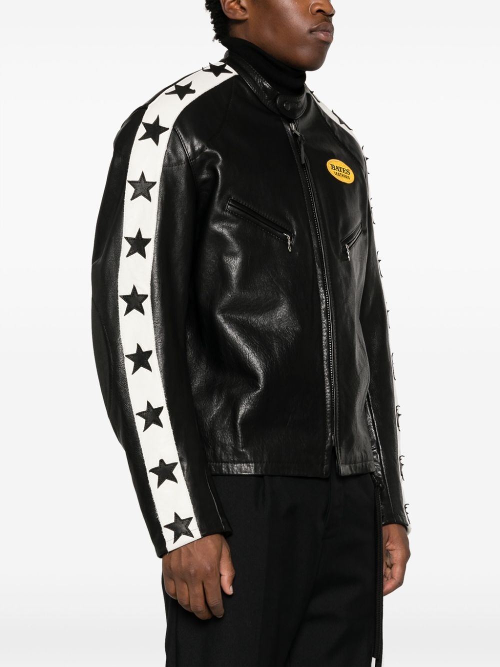 Vanson star-patch leather jacket - 3