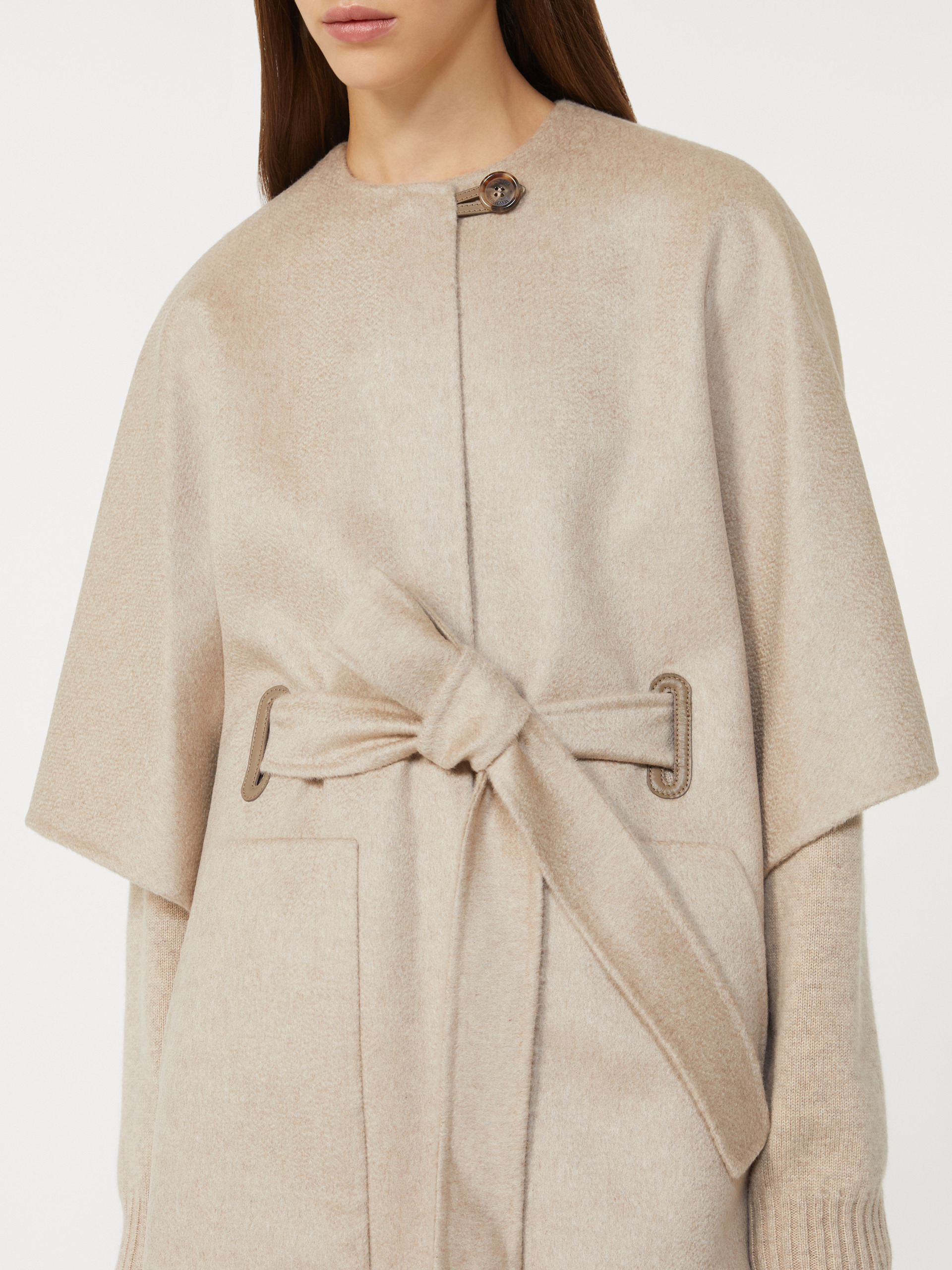 RING Cashmere cape with belt - 5