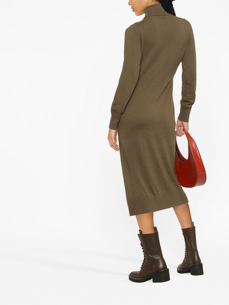 roll-neck knitted midi dress 4