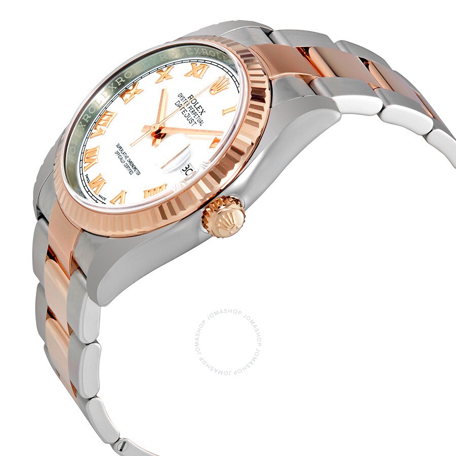 Rolex Oyster Perpetual Datejust 36 White Dial Stainless Steel and 18K Everose Gold Bracelet Automati - 2
