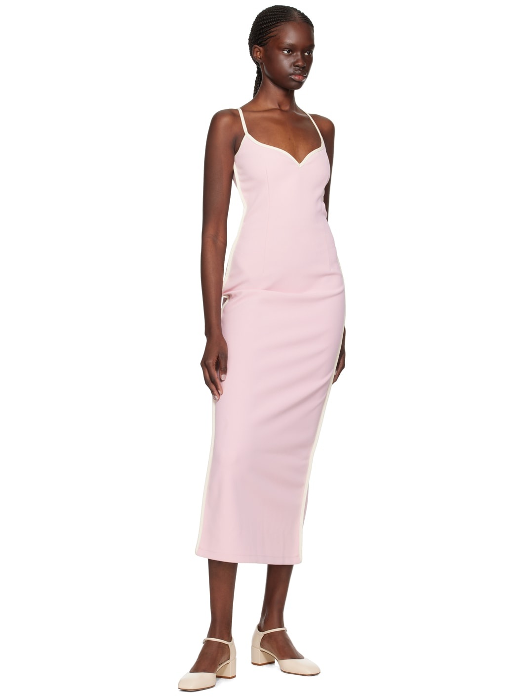 SSENSE Exclusive Pink Heart Midi Dress - 4