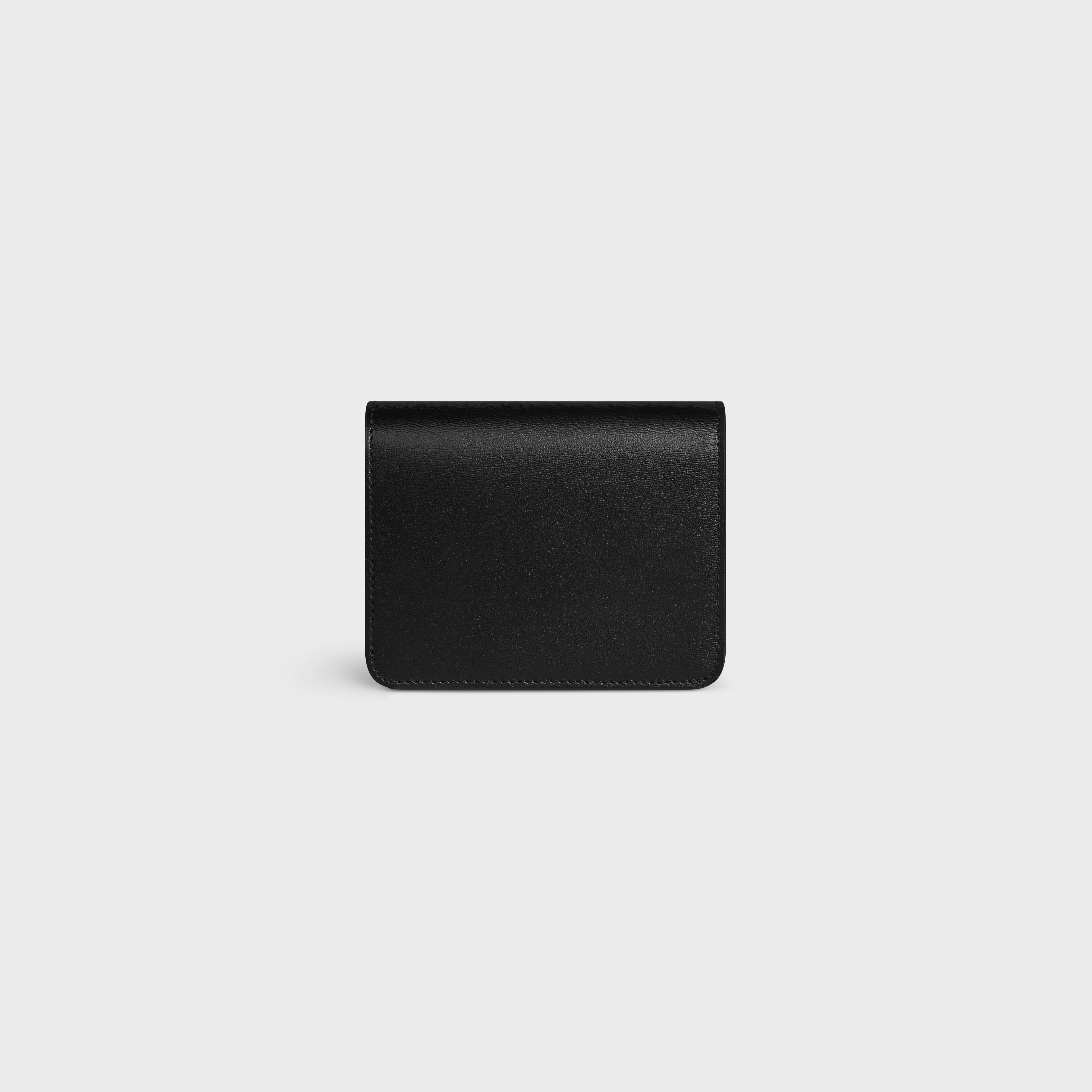 TRIOMPHE COMPACT WALLET Shiny Calfskin BLACK - 3