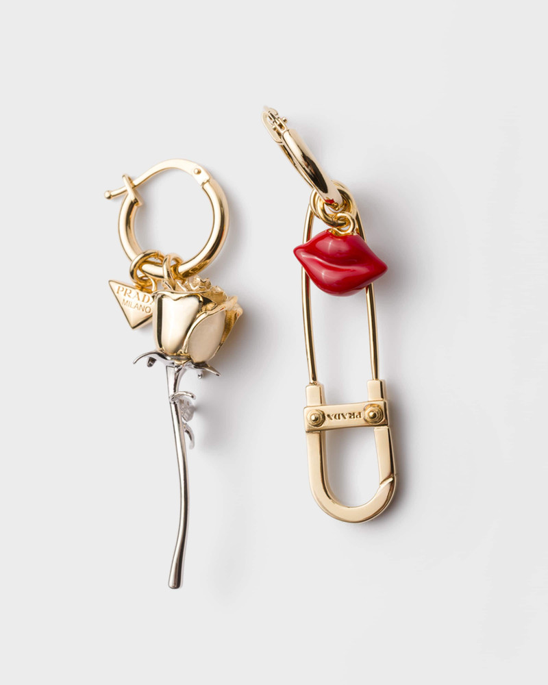 Enameled metal earrings 3