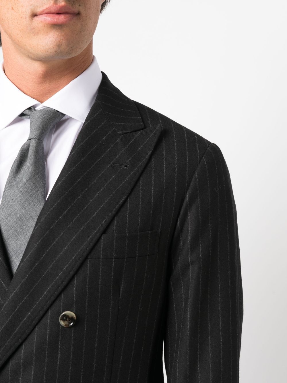 virgin wool pinstripe suit - 5