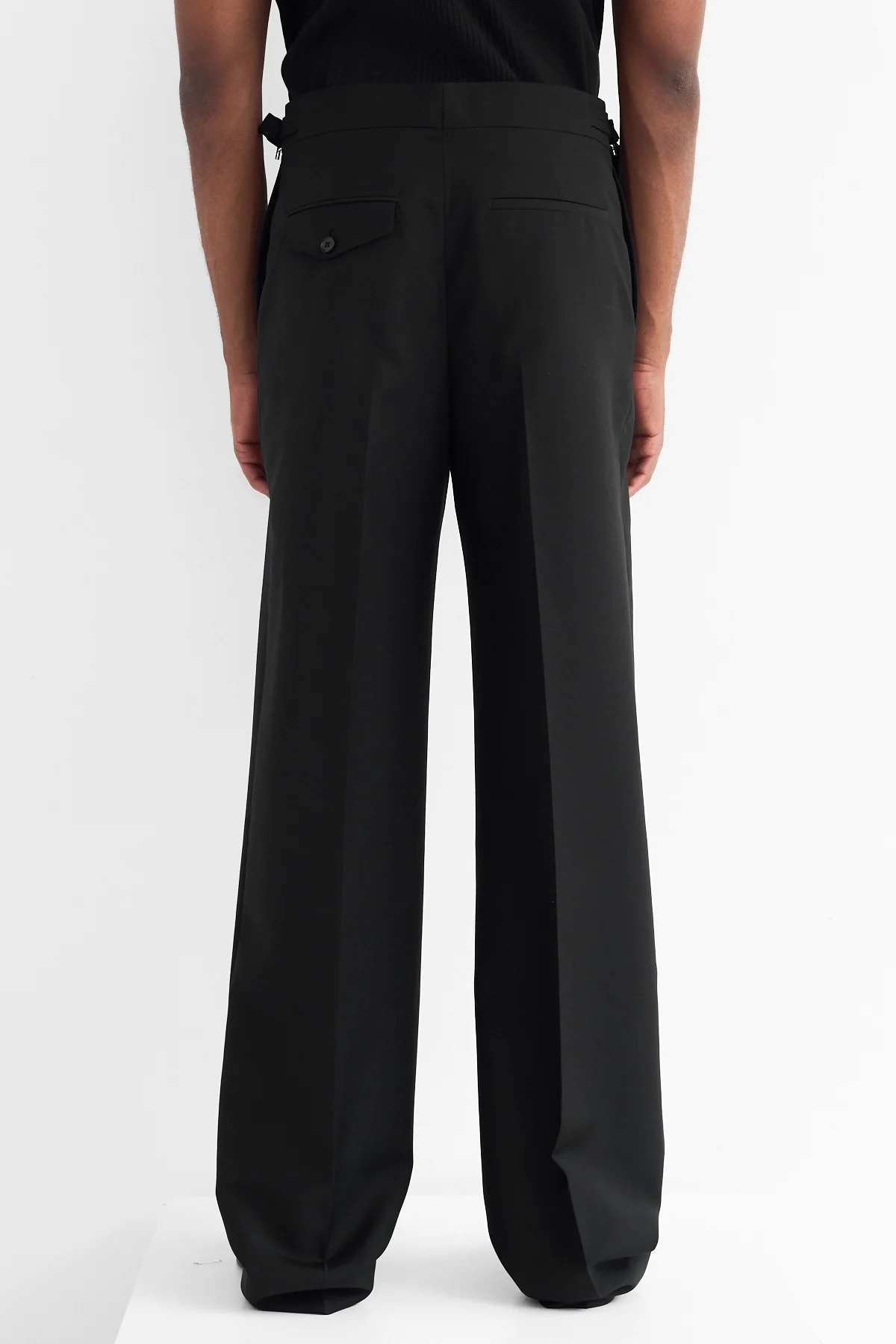 McQueen Wide Leg Trousers Black - 4