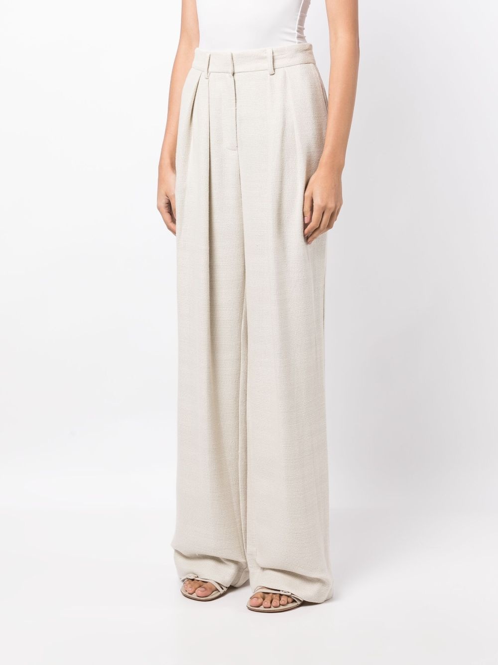 high-waisted wide-leg trousers - 3