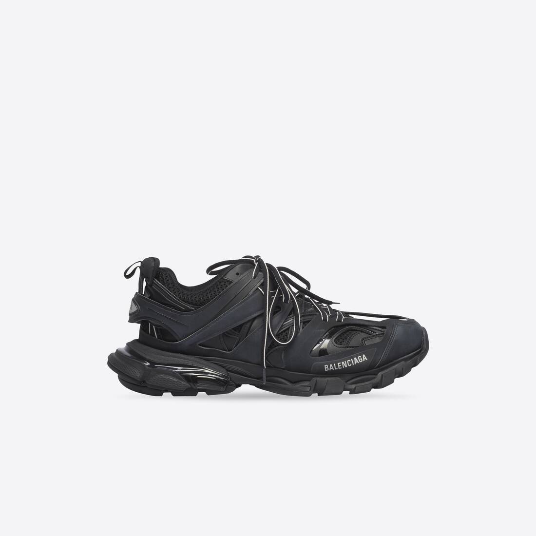 Men's Track Led Trainers in Black - 1