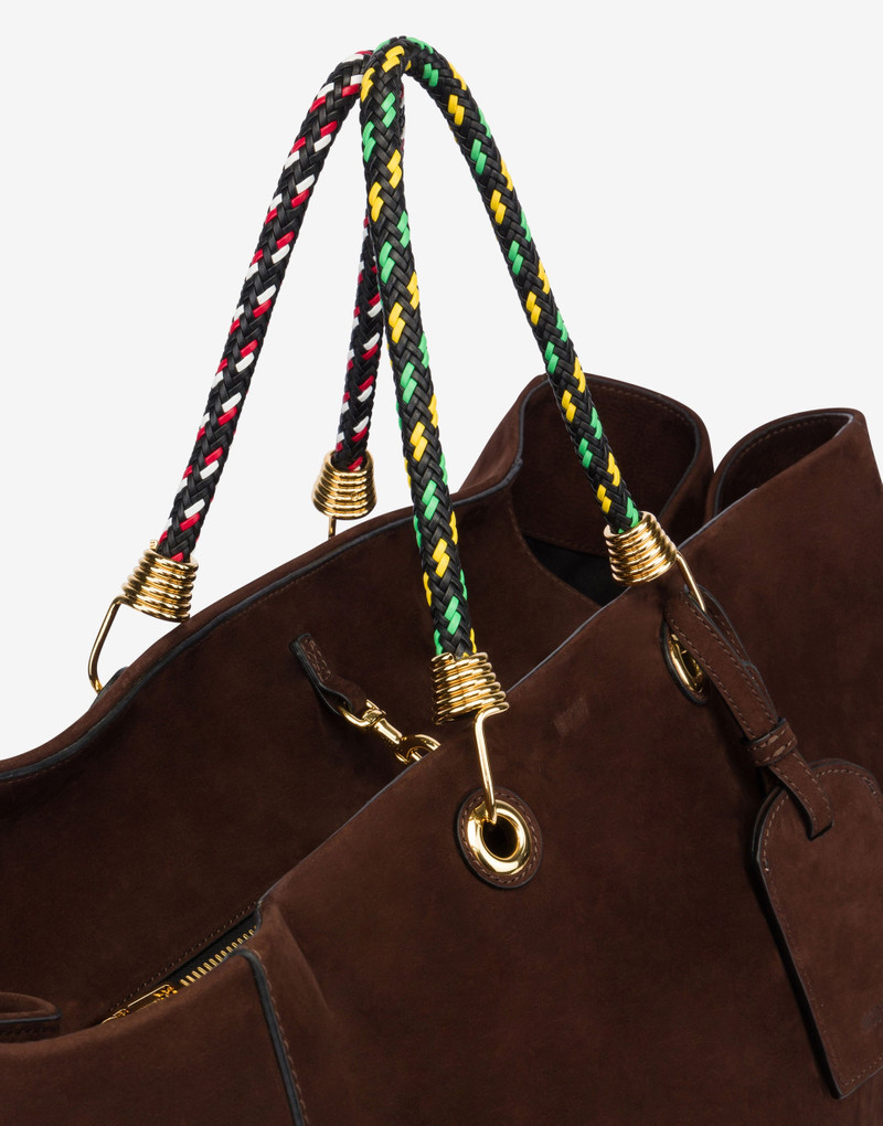 LARGE BRAIDED CORD SUEDE SHOPPER 3