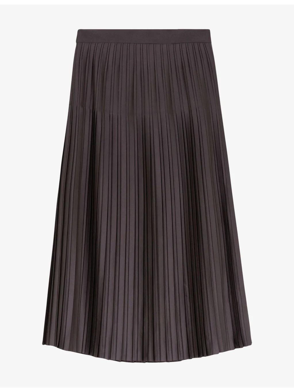 Savannah Pleated Satin Midi Skirt - 1