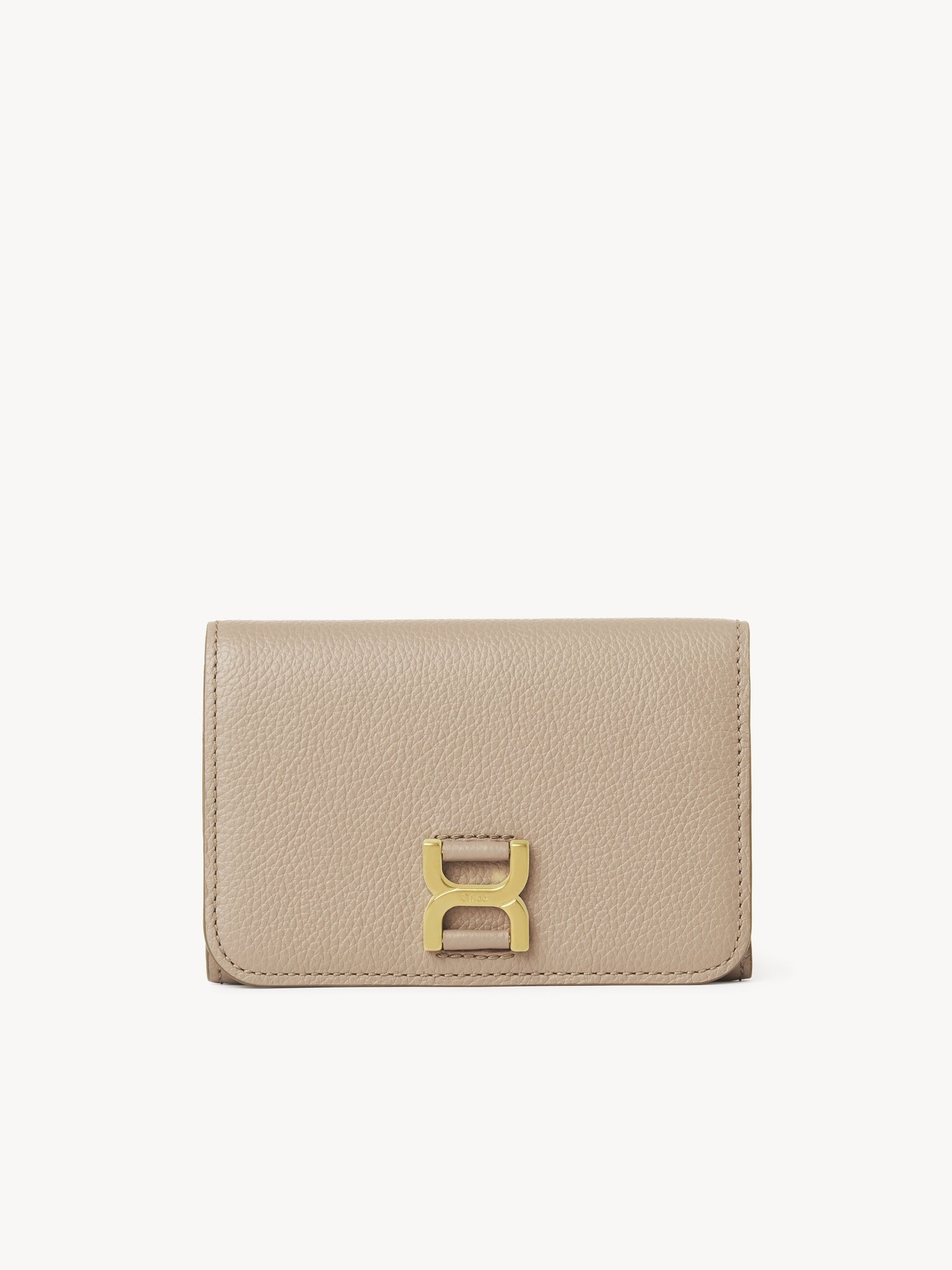Chloe MARCIE COMPACT WALLET IN GRAINED LEATHER REVERSIBLE