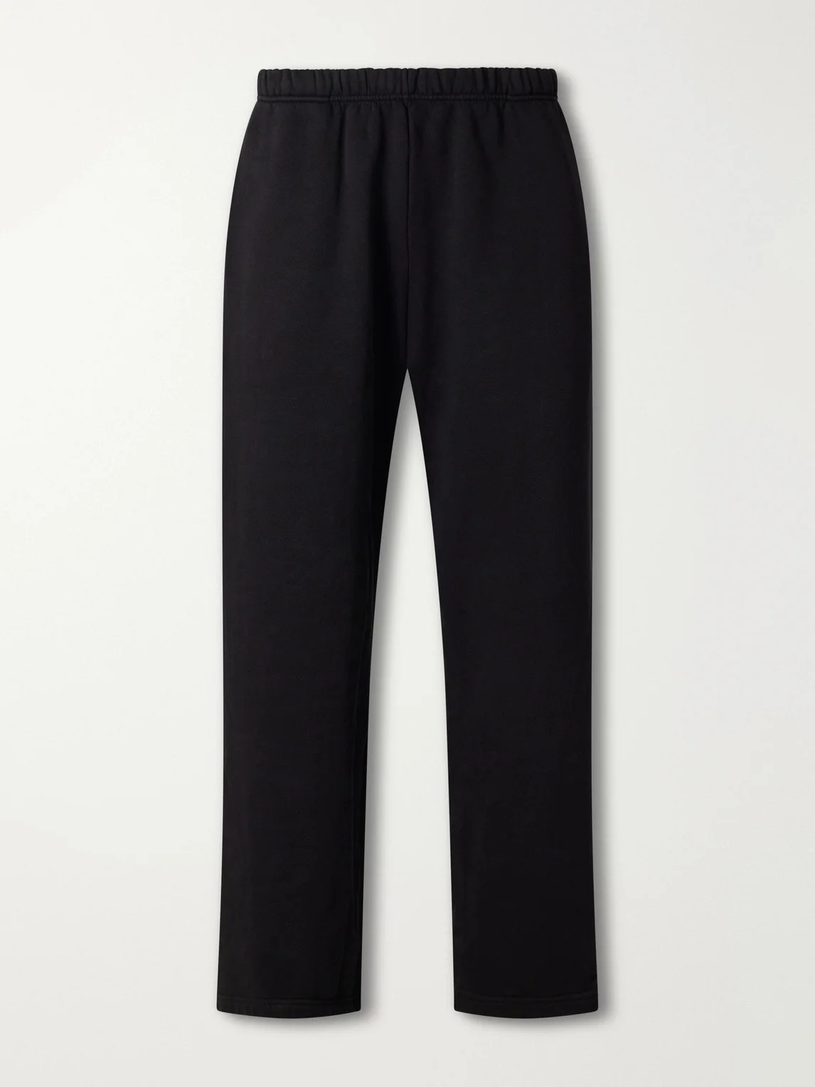 Party Wide-Leg Garment-Dyed Cotton-Fleece Sweatpants - 1