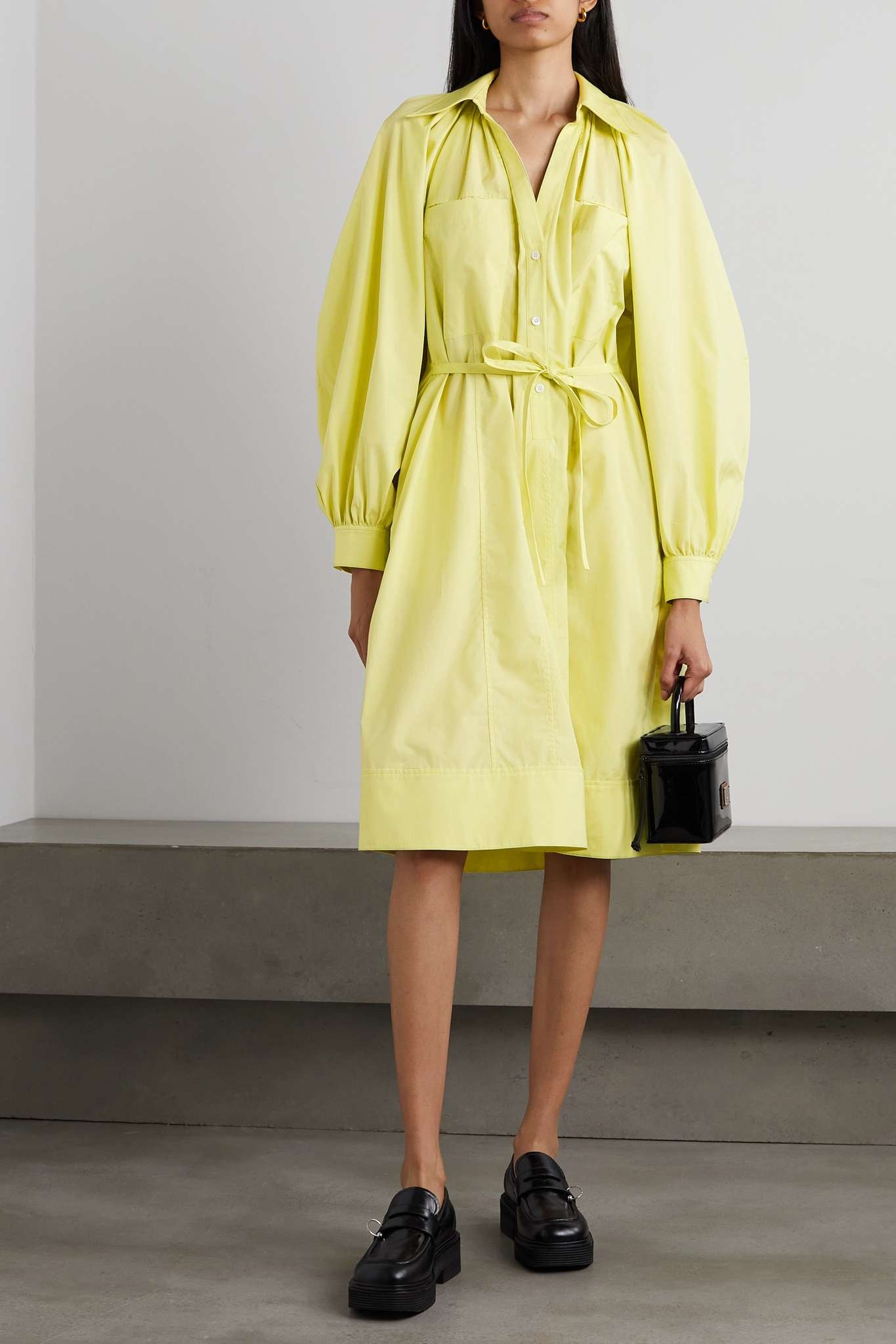 3.1 Phillip Lim Belted cotton-poplin midi shirt dress