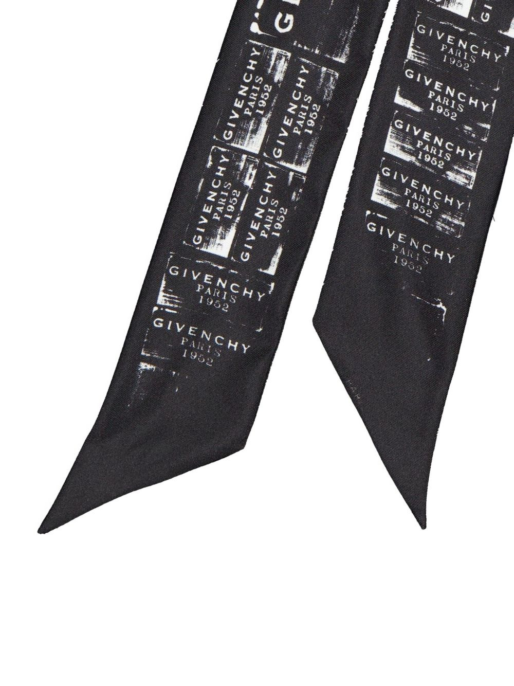 logo-stamp silk scarf - 4