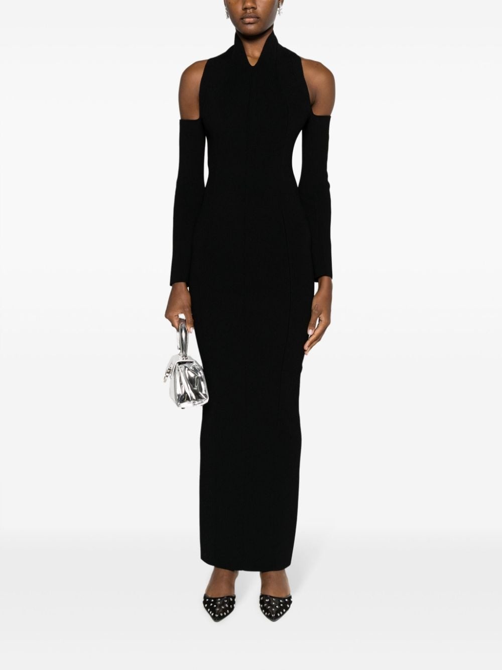 Sutton halterneck cold-shoulder dress - 2