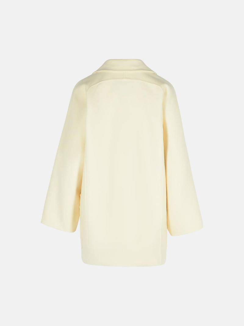 Max Mara 'TEDDY CROP' WHITE WOOL BLEND COAT outlook