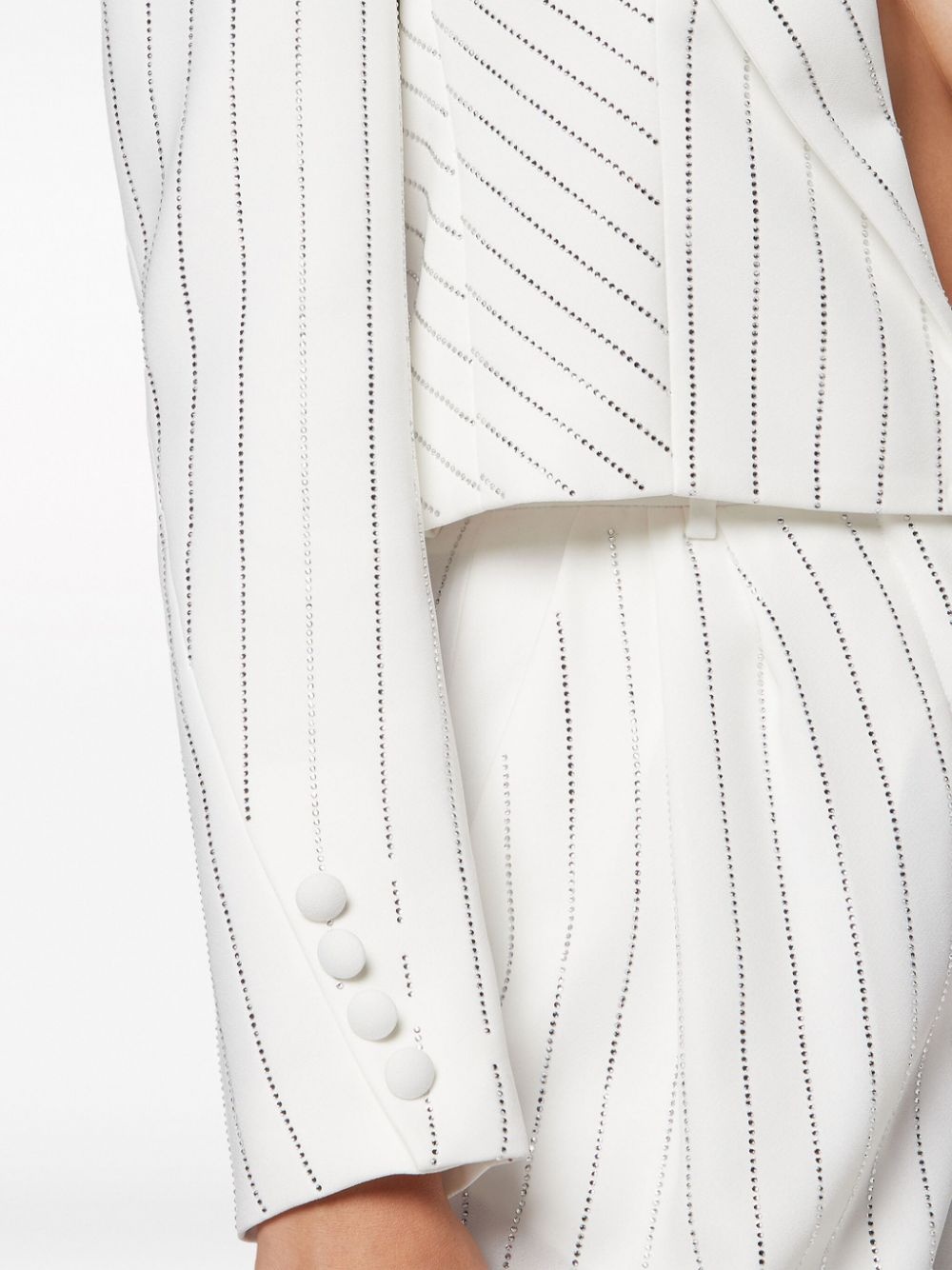 Cady crystal-embellished cropped blazer - 5