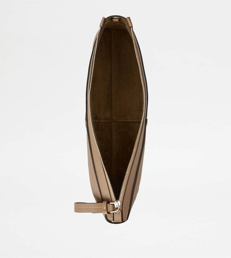 DOCUMENT HOLDER POUCH IN LEATHER MEDIUM - BEIGE 4