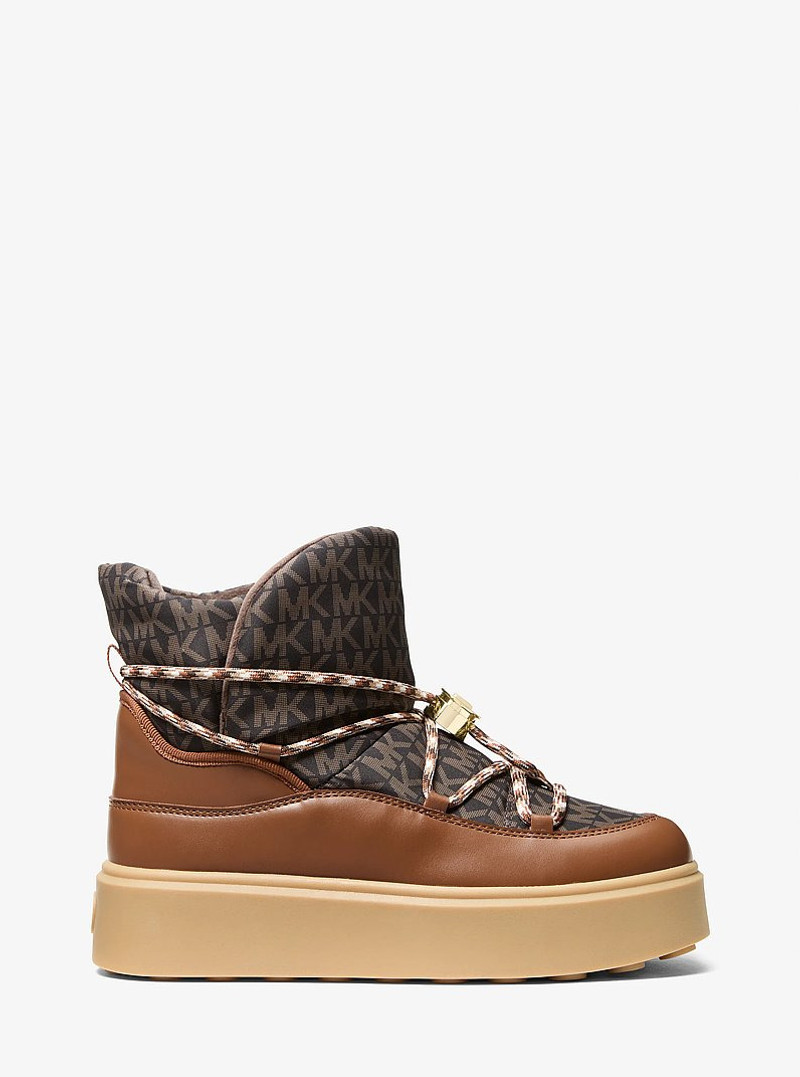 Romey Mixed-Media Lace-Up Boot 1