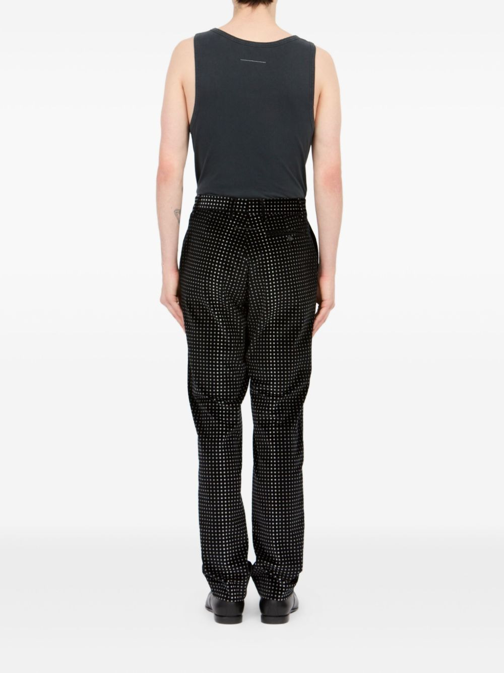 star-print tailored trousers - 6